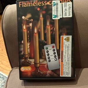 Flameless Candle Set with Remote NWT